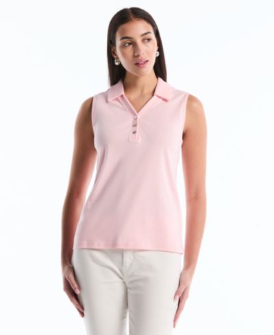 Rafaella Petite Sleeveless Polo Top