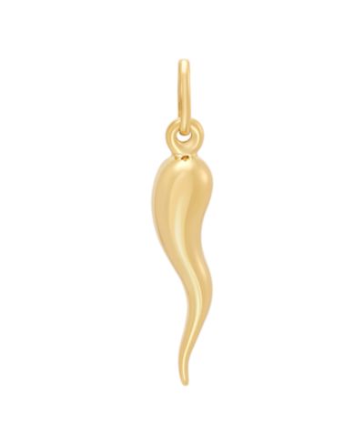 Подвеска Italian Horn из желтого золота 10k