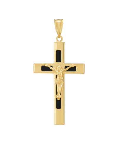 Подвеска Cross Onyx (3 ct. t.w.) в 10k Yellow Gold