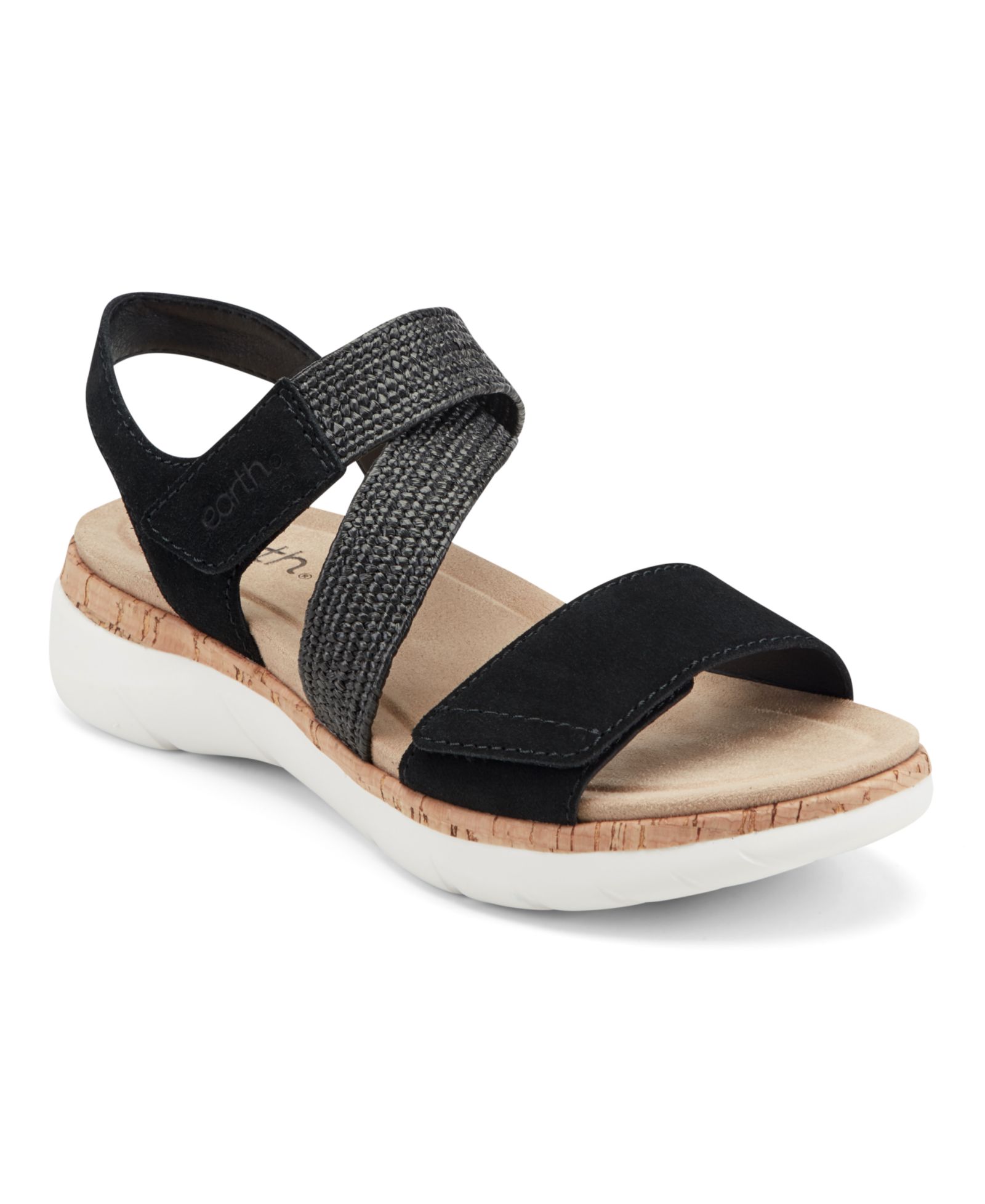 Earth Women's Reston Strappy Low Wedge Sandals