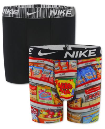 Nike Boys' 8-20 Printed Long Boxer Briefs, 2-Pack