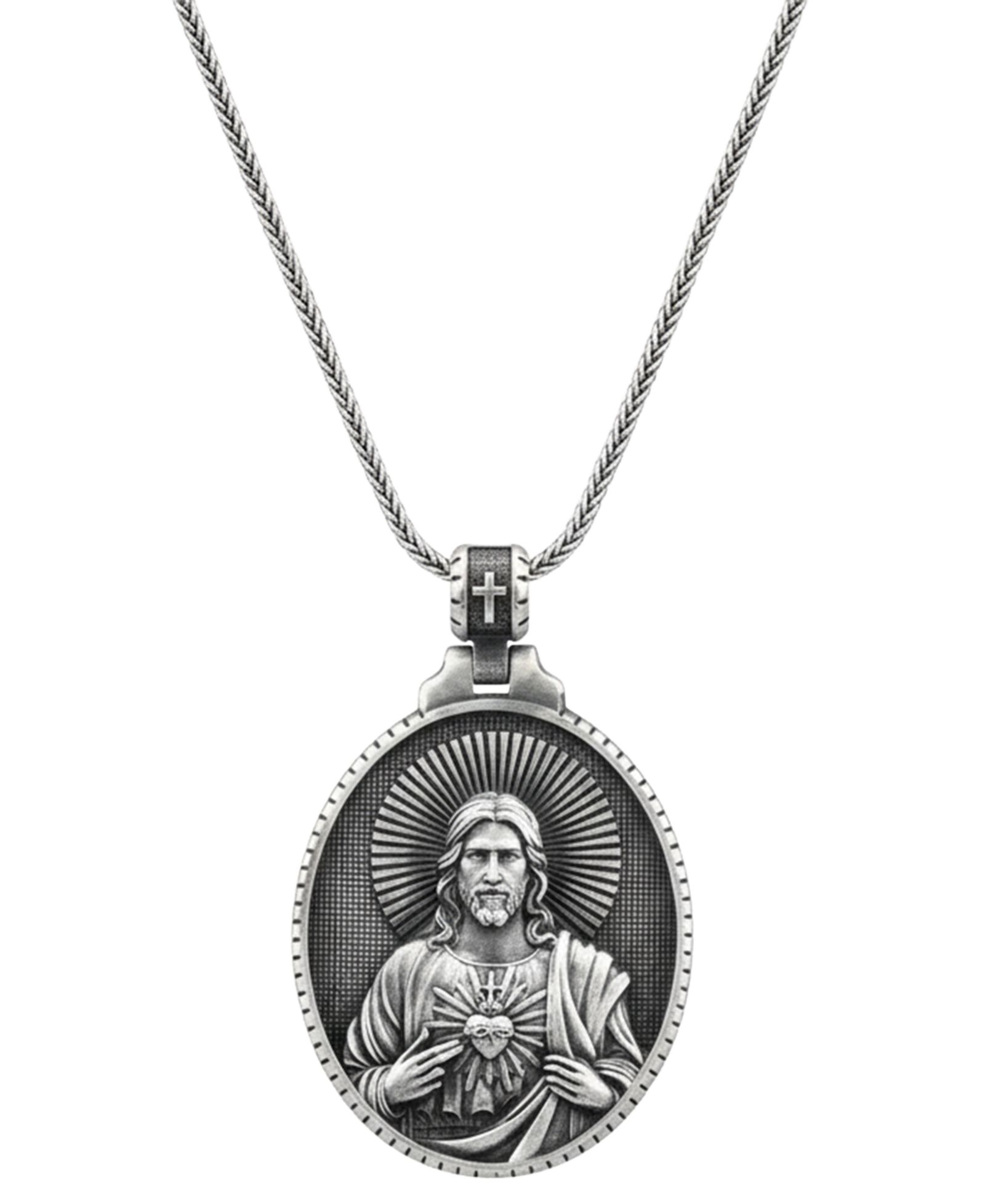 Мужское ожерелье Rhona Sutton Faith Pendant из нержавеющей стали, 22"