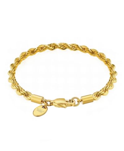 Мужской браслет Rhona Sutton Stainless Steel Twisted Rope Chain с покрытием 18k Gold Plated