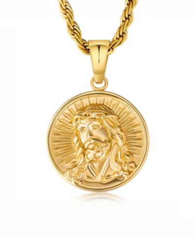 Мужской кулон Rhona Sutton Jesus Coin в позолоте 18k Gold