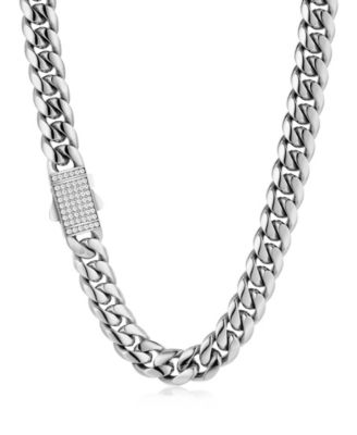 Мужская цепочка Rhona Sutton Men's Cuban Iced Stainless Steel