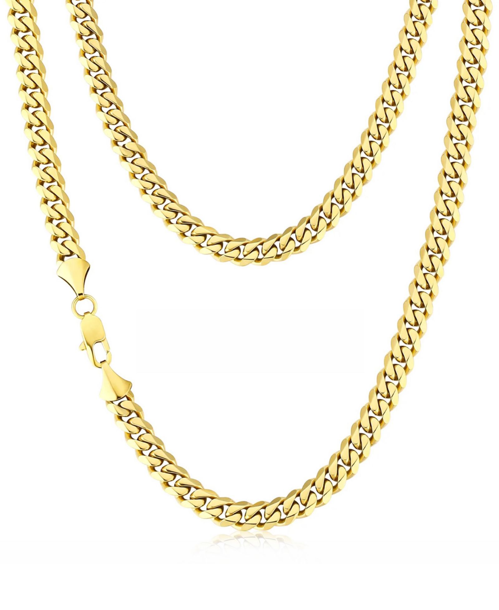 Rhona Sutton Мужское ожерелье с кубинской цепью, позолота 14k Gold