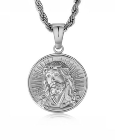 Подвеска Rhona Sutton Men's Jesus Coin Stainless Steel