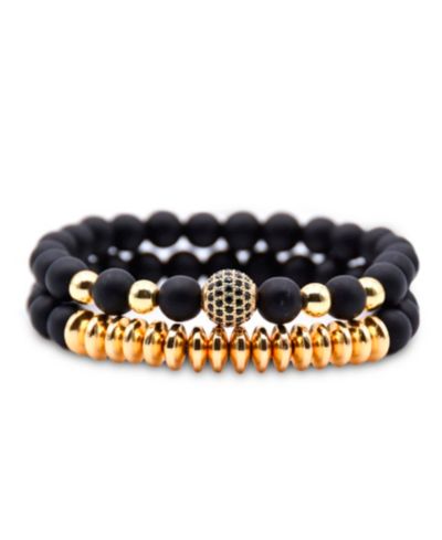 Мужской браслет Rhona Sutton Stainless Steel & Novar Gold-Tone