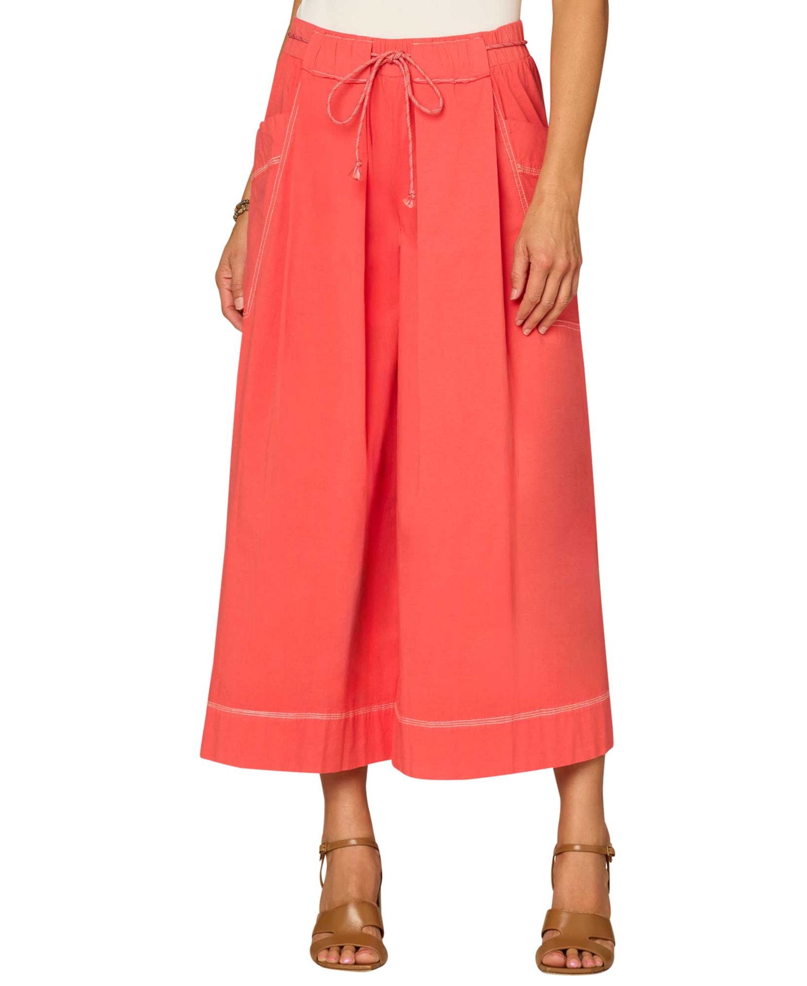 Democracy Petite Skyrise Wide-Leg Crop Glider Pants