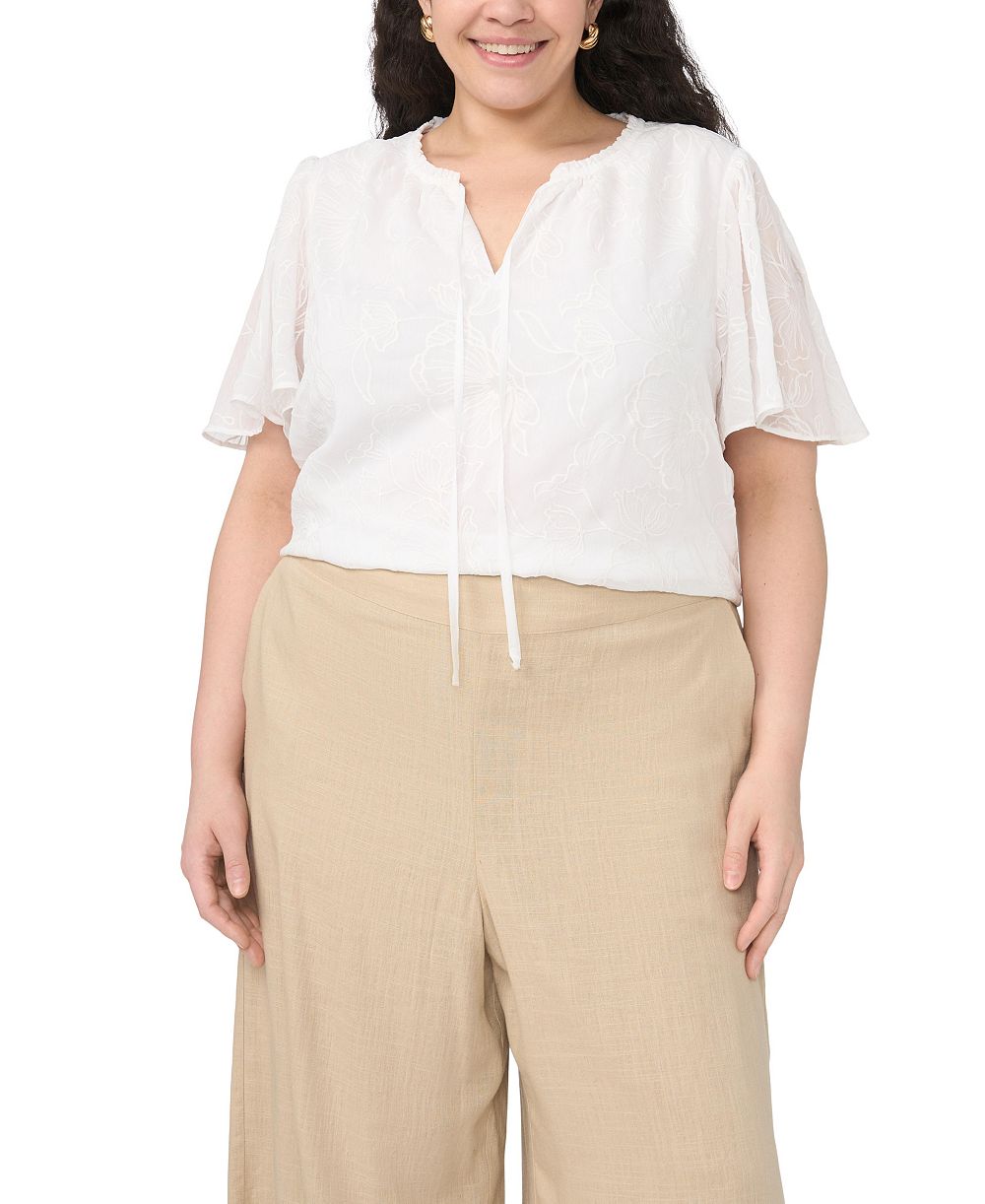 Vince Camuto женский топ с коротким рукавом и завязками Plus Size