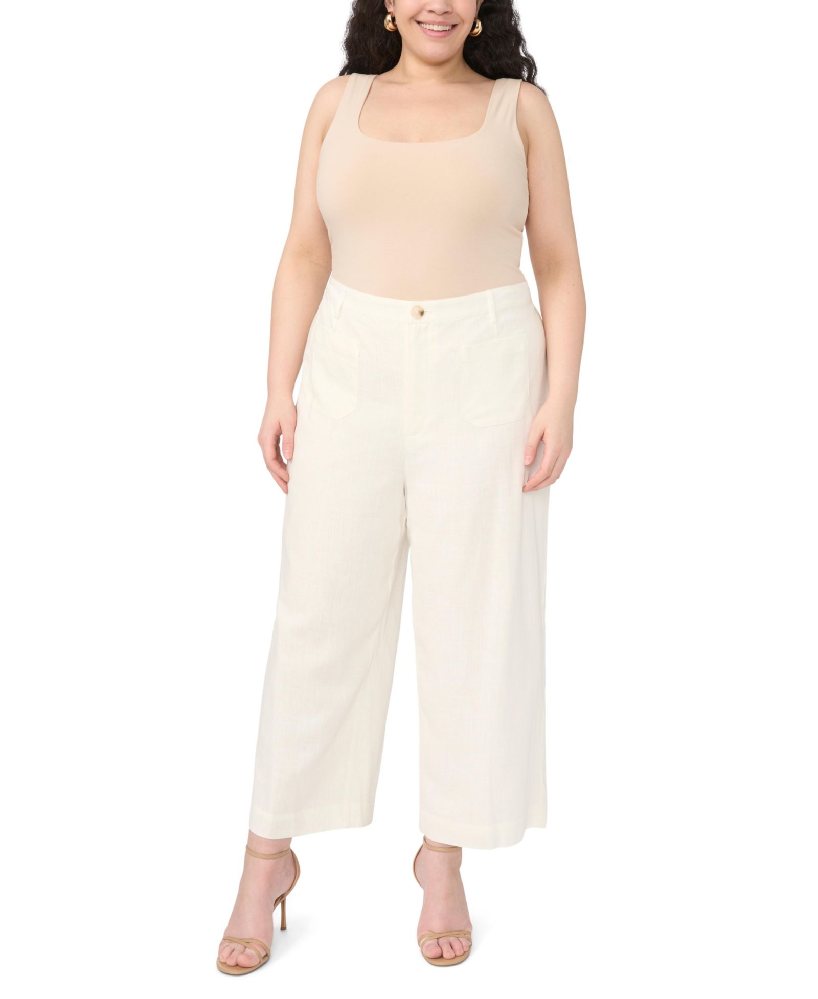 Vince Camuto Plus Size Брюки длиной до щиколотки с накладными карманами
