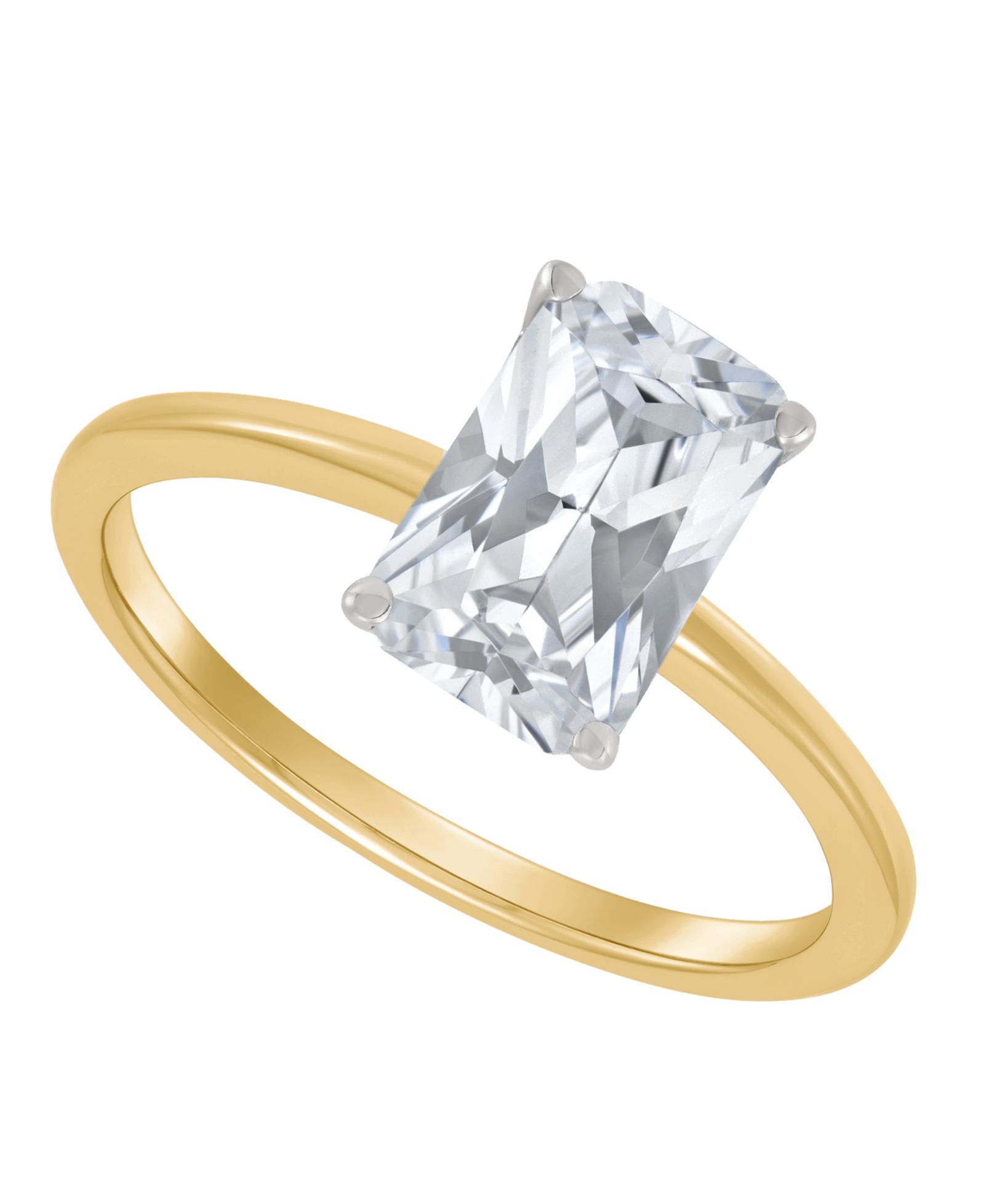 Помолвочное кольцо с бриллиантом IGI Certified Lab Grown Solitaire, 2 ct. t.w., белое золото или двухцветное золото 14k