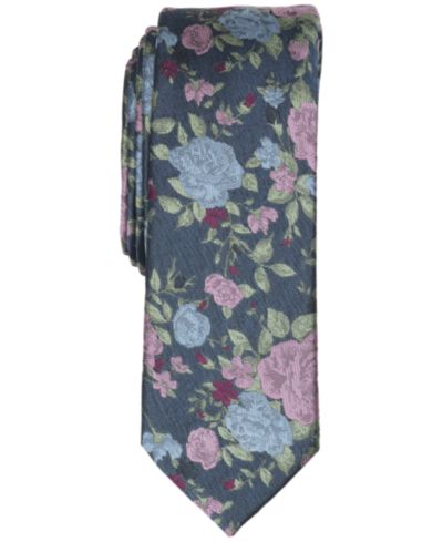 Мужской узкий галстук Bar III Foster Floral Pattern