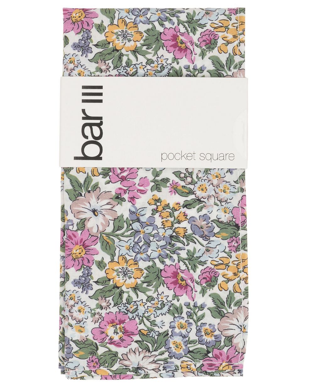 Bar III Men's Hunter Floral Pocket Square, Macy's Exclusive