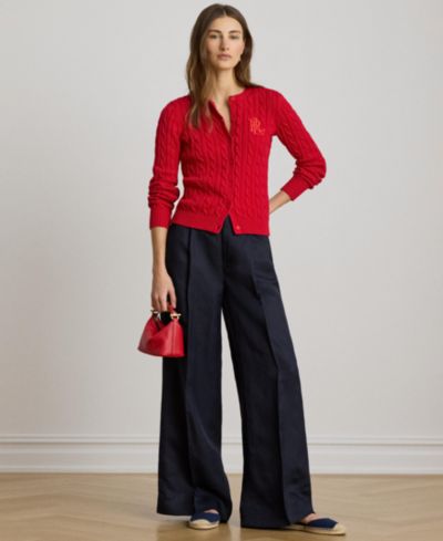 Lauren Ralph Lauren Женские брюки из твиля с широкими штанинами