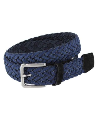 TRAFALGAR Men's Apollo Italian Braided Suede Versatile Belt