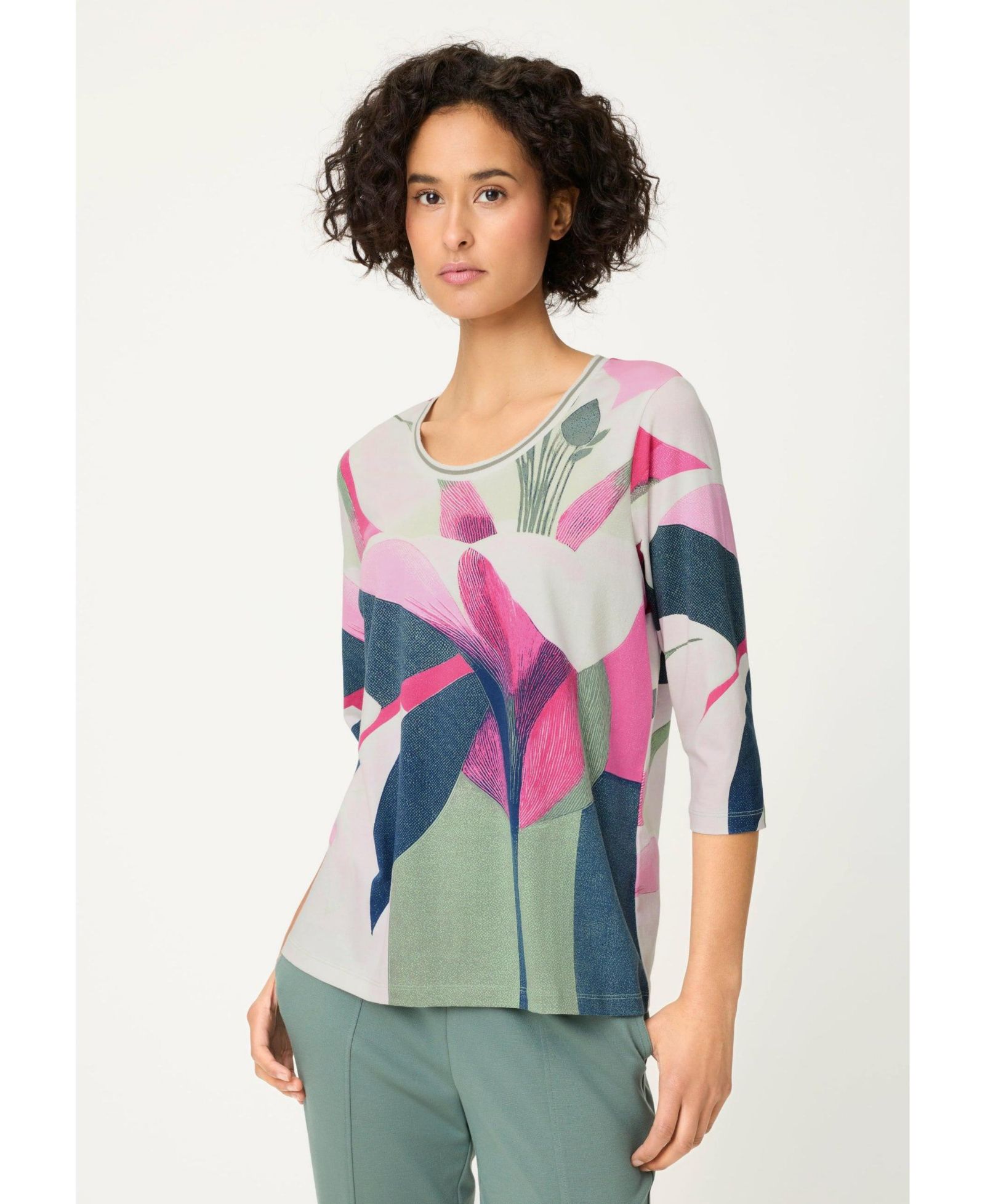 Olsen Women's Graphic Floral T-Shirt