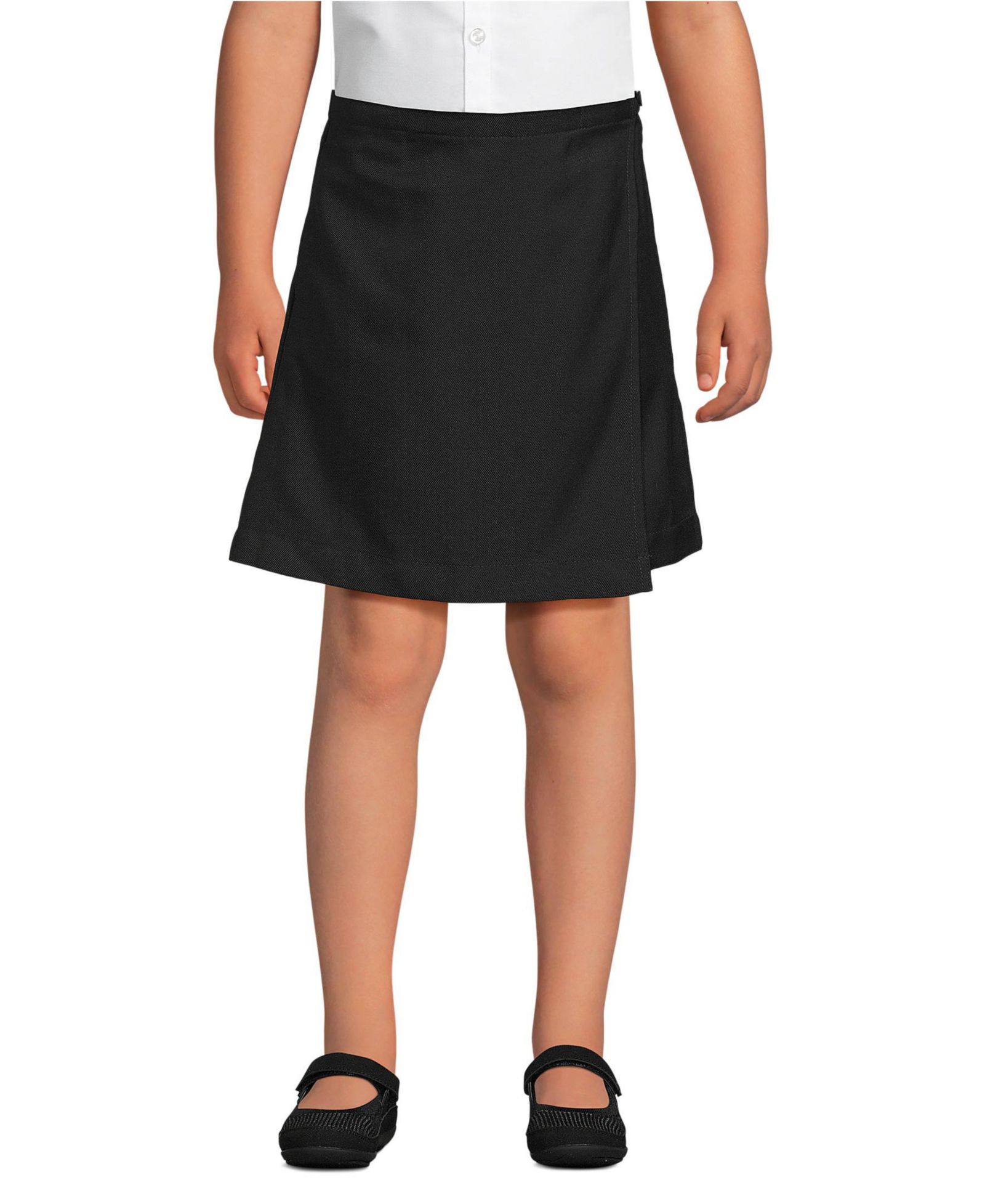 Lands' End Little Girls School Uniform Solid A Line Tab Skort