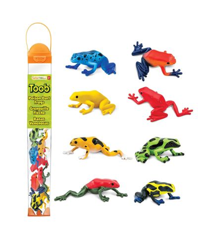 Набор миниатюрных фигурок лягушек Safari Ltd. Poison Dart Frogs TOOB — 8 штук