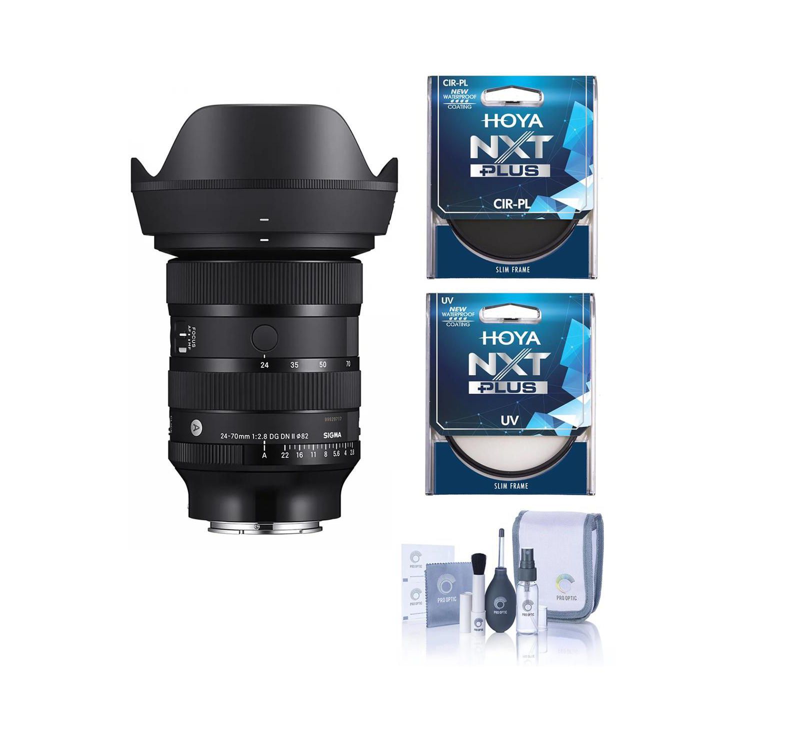 Sigma 24-70mm f/2.8 DG DN II Art Lens for Sony E, Bundle w/Pro Filter Kit