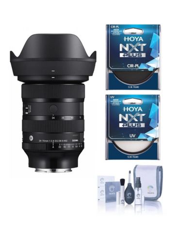 Объектив Sigma 24-70mm f/2.8 DG DN II Art для Sony E, комплект с UV-фильтром, поляризационным фильтром и набором для чистки