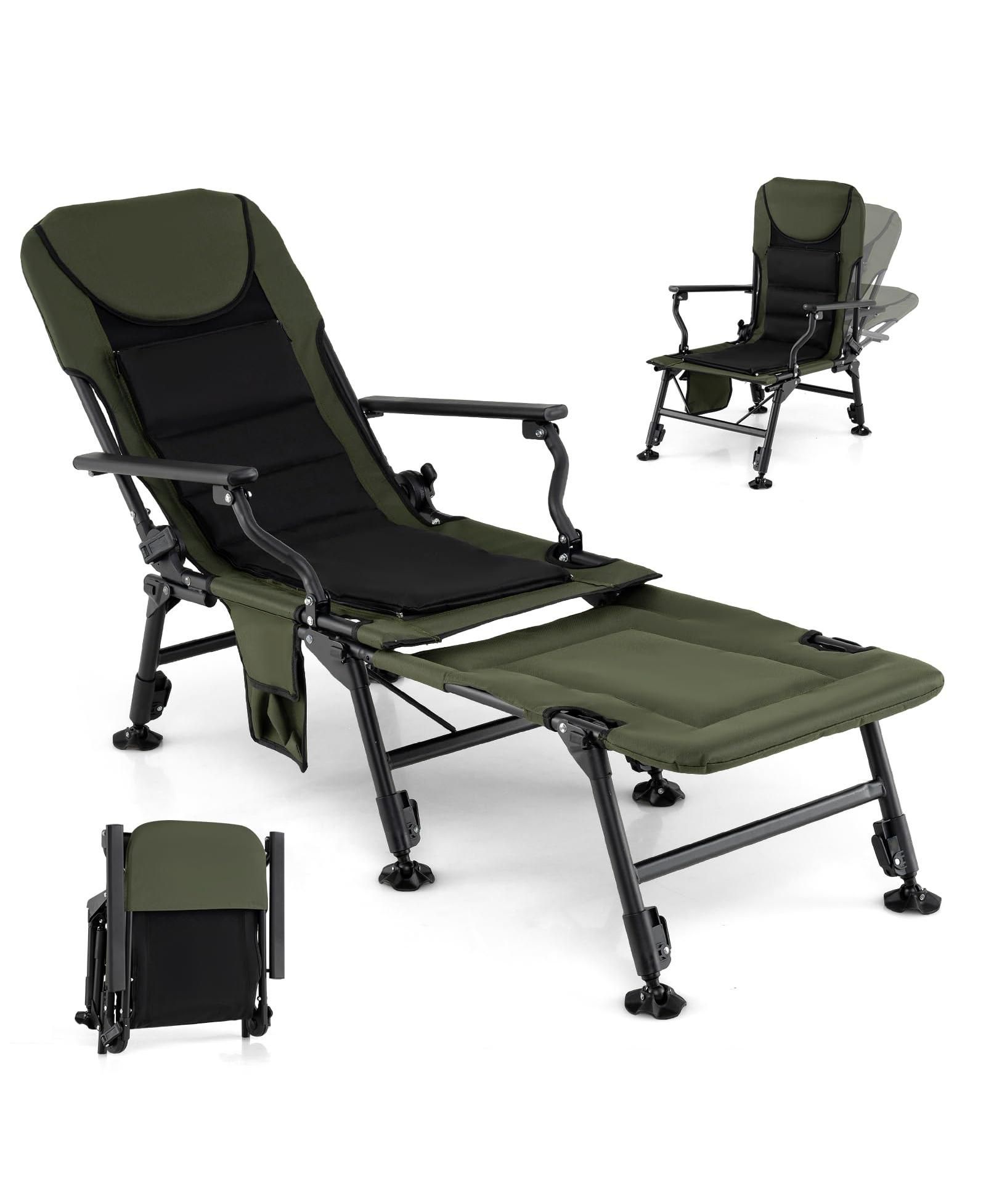 Mecale Oversized Folding Detachable Footrest, Heavy-Duty Outdoor Seat Fishing Chair