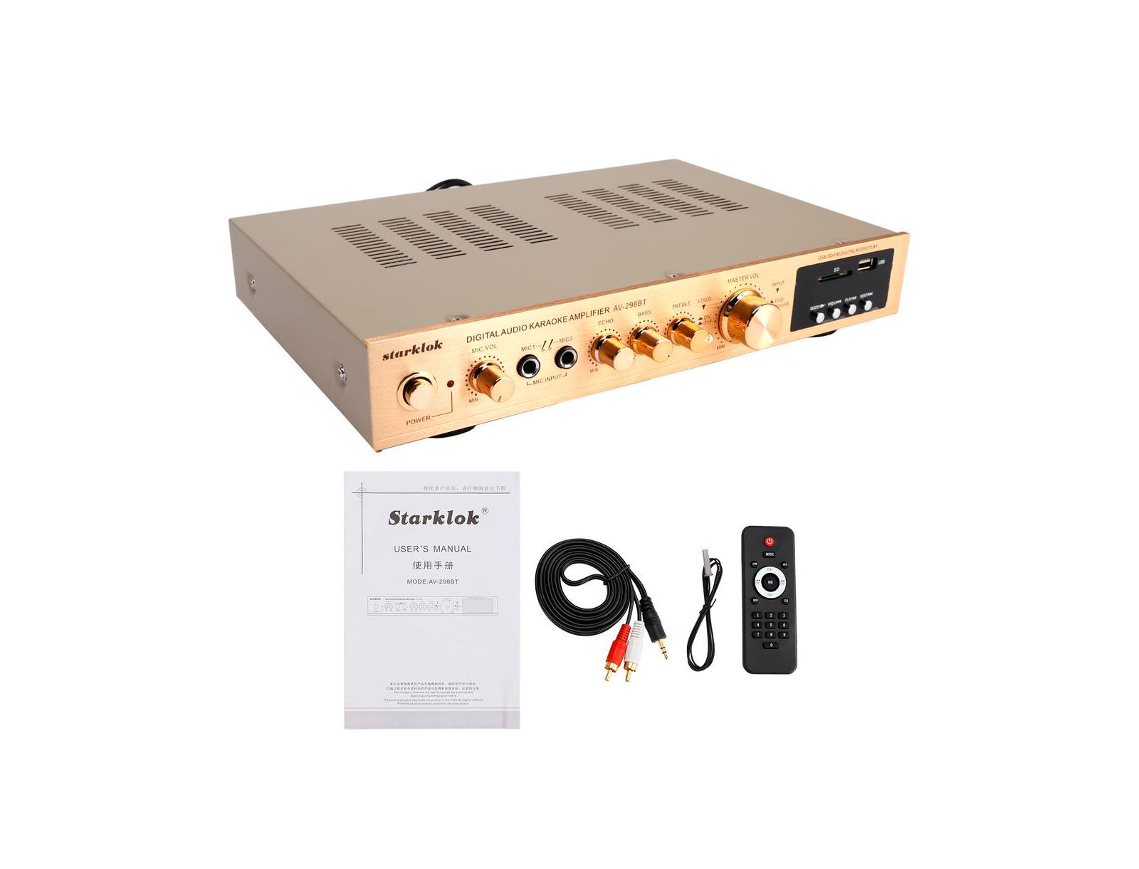 Artudatech 5-канальный AV усилитель 2000W с Bluetooth 5.0, USB/SD и FM радио