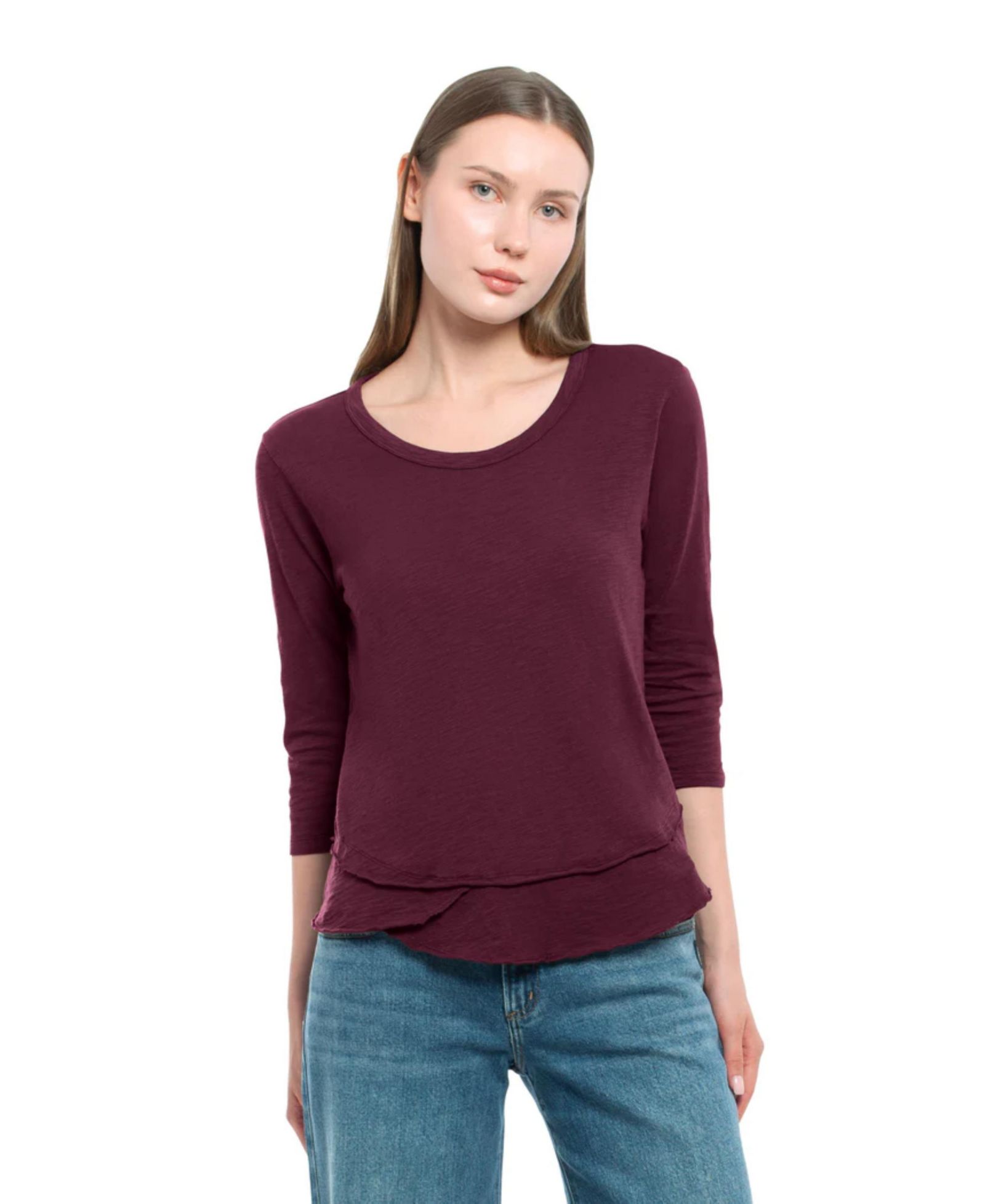 WILT Women's Sleeve Mock Layer Tee