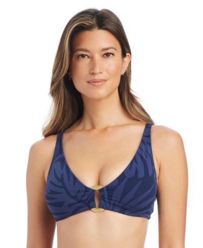 Женский бикини-топ Bleu by Rod Beattie Over-The-Shoulder Textured Swim