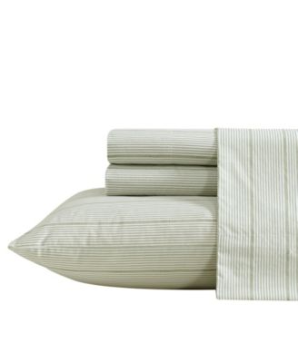 Nautica Ellipse Stripe 200-Thread Count Cotton Percale 4-Pc. Sheet Set, Queen