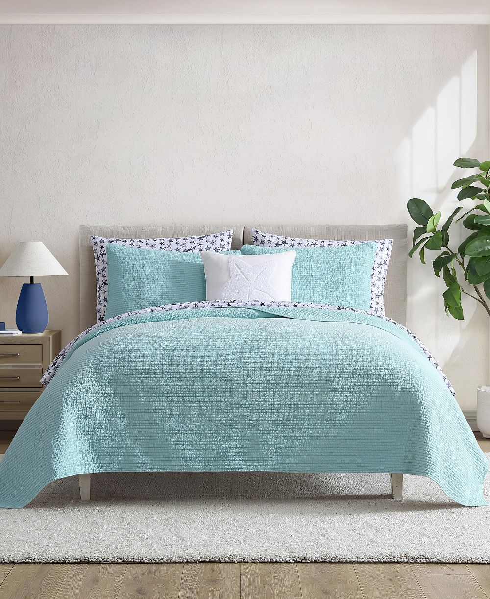 Стяжной двусторонний комплект из 2 предметов Nautica Seashore Stitch Cotton, Twin
