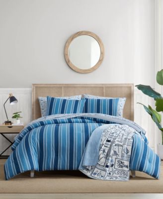Комплект покрывала Nautica Gilpin Stripe Cotton Reversible 3-Pc. Comforter Set, King