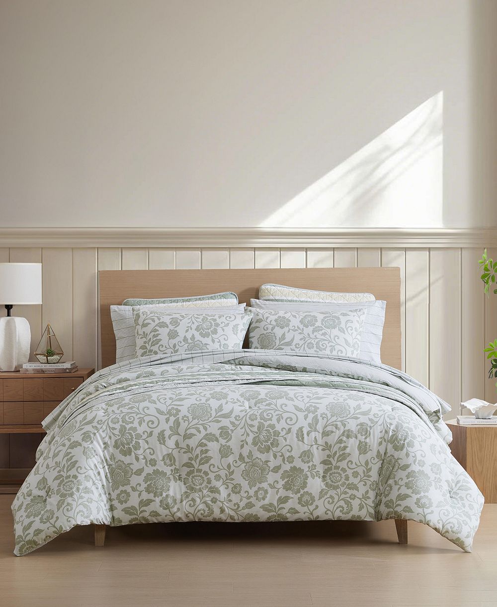 Nautica Jacob Bay Floral Cotton Reversible 3-Pc. Comforter Set, King