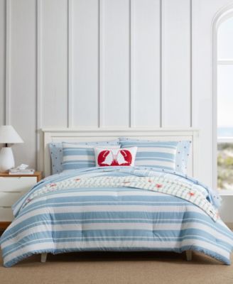 Nautica Riverside Stripe Cotton Reversible 3-Pc. Comforter Set, Full/Queen