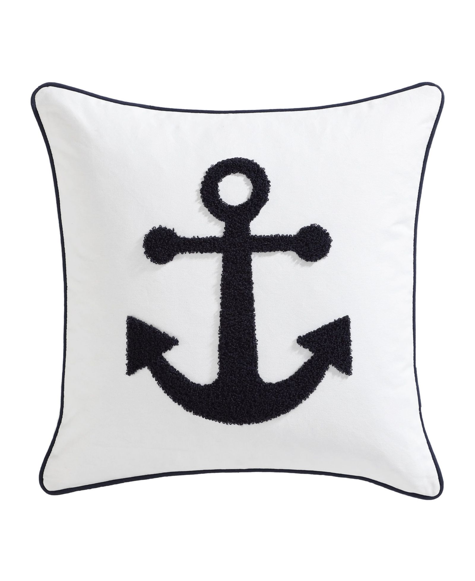 Nautica Anchor Loop Embroidered Square Decorative Pillow, 20" x 20"