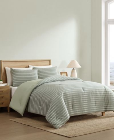 Nautica Park Stripe Printed 3-Pc. Comforter Set, Full/Queen