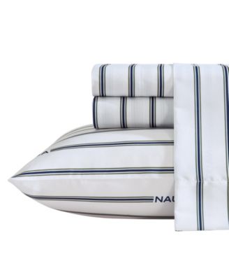Nautica Inline Printed Microfiber 3-Pc. Sheet Set, Twin XL
