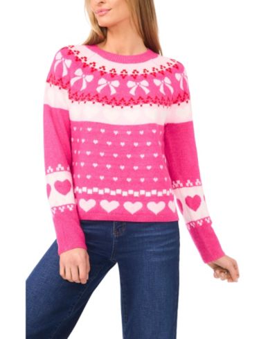 CeCe Женский свитер с узором Fair Isle