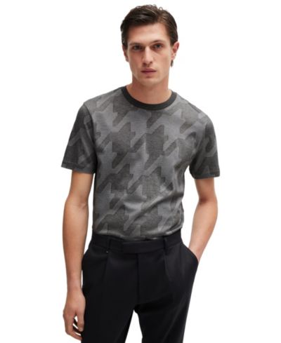Hugo Boss Мужская футболка BOSS Houndstooth Jacquard