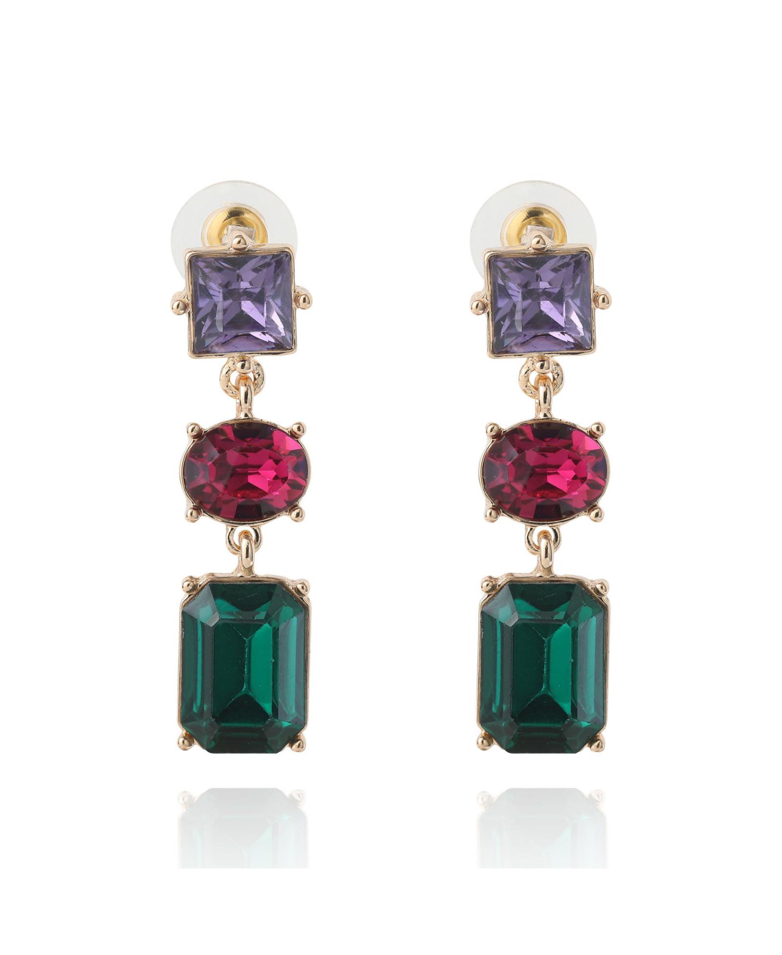 BCBG Generation Multi-Gem Drop Earrings