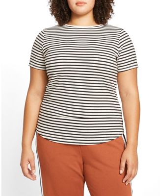 Ecru/black stripe