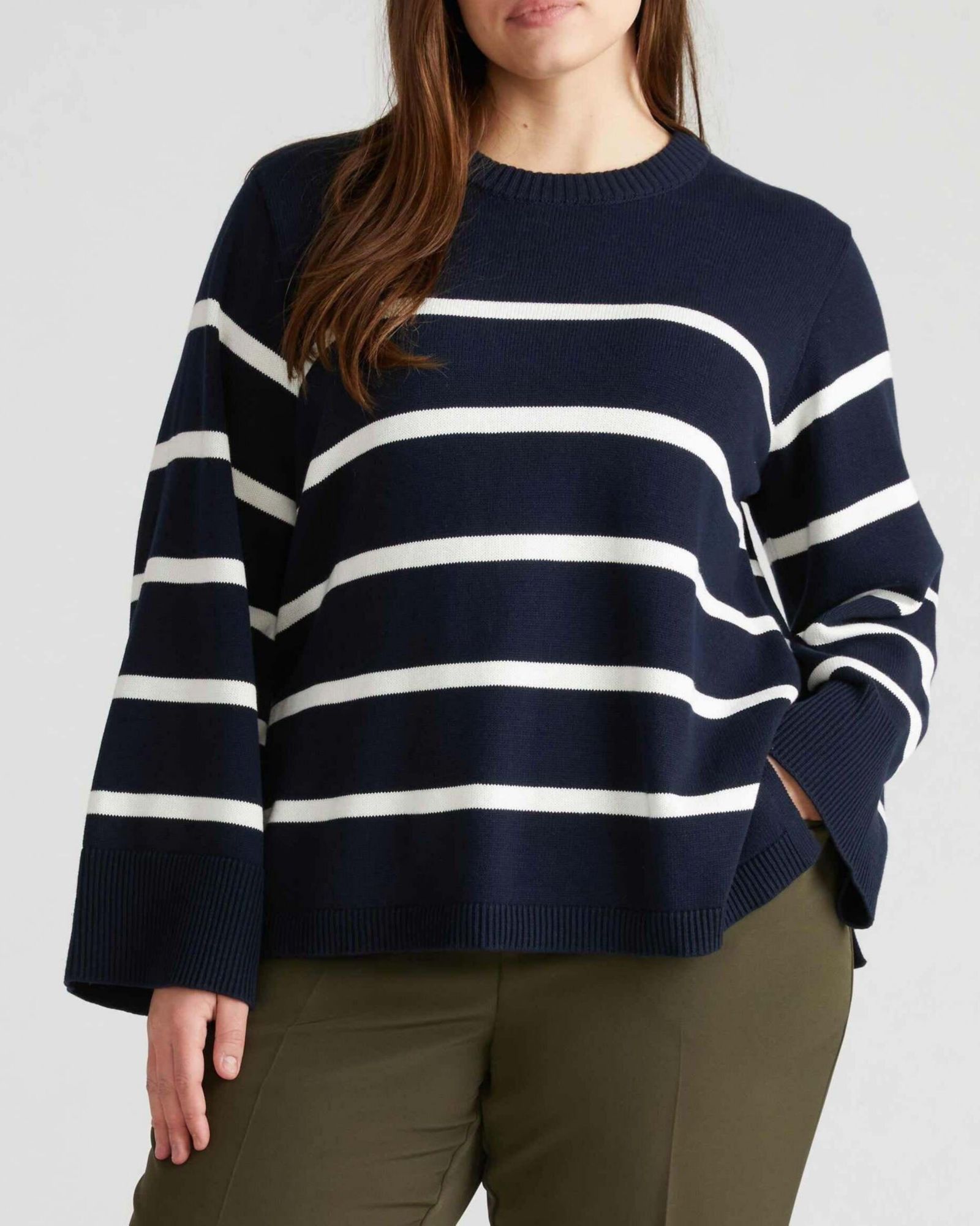 Женский хлопковый свитер Universal Standard Plus Size Wide Sleeve