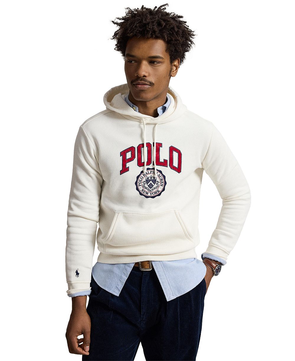 Поло Ralph Lauren мужской худи регулярного кроя с логотипом из флиса