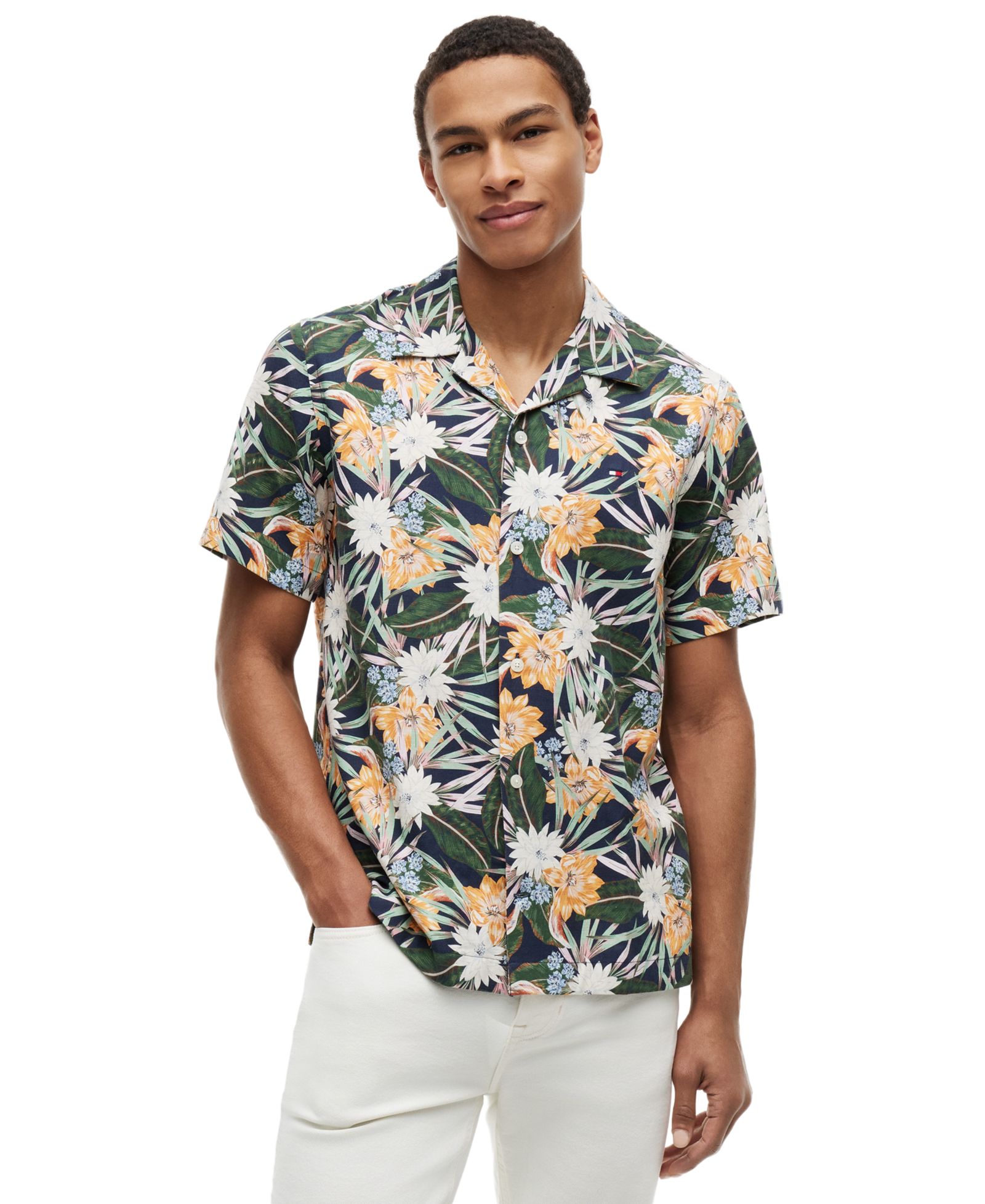 Рубашка Tommy Hilfiger Men's Camp Collar Floral Short-Sleeve