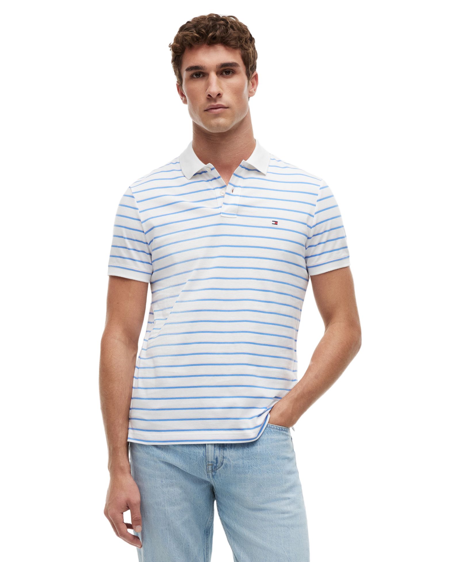 Tommy Hilfiger Men's Regular-Fit Smooth Touch Stripe Polo Shirt
