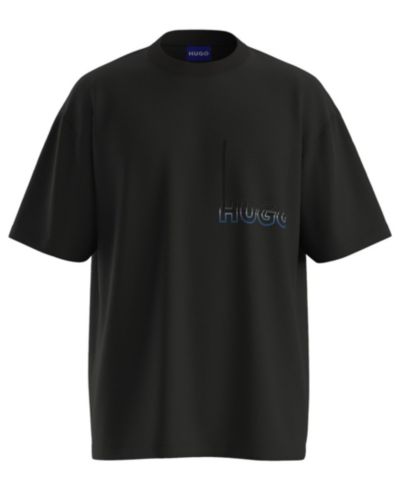 Hugo by Hugo Boss мужская футболка Nogoste Ombre с логотипом и принтом