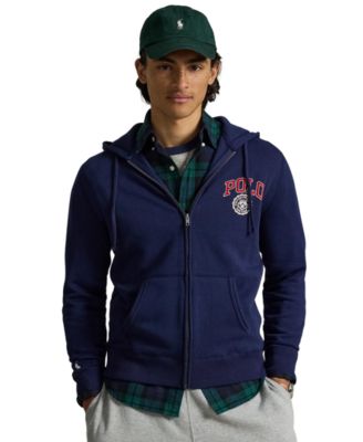Мужской флисовый худи с полной молнией и логотипом Polo Ralph Lauren