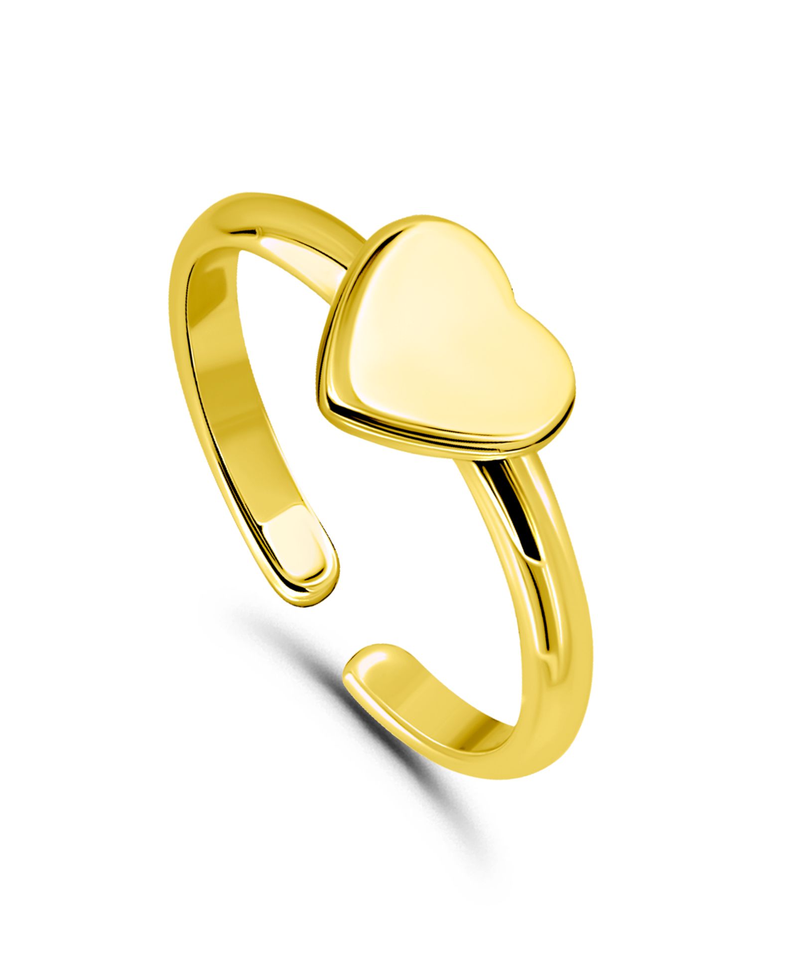 Giani Bernini Кольцо-сепаратор с полированным сердцем из золота 18Kt Gold Over