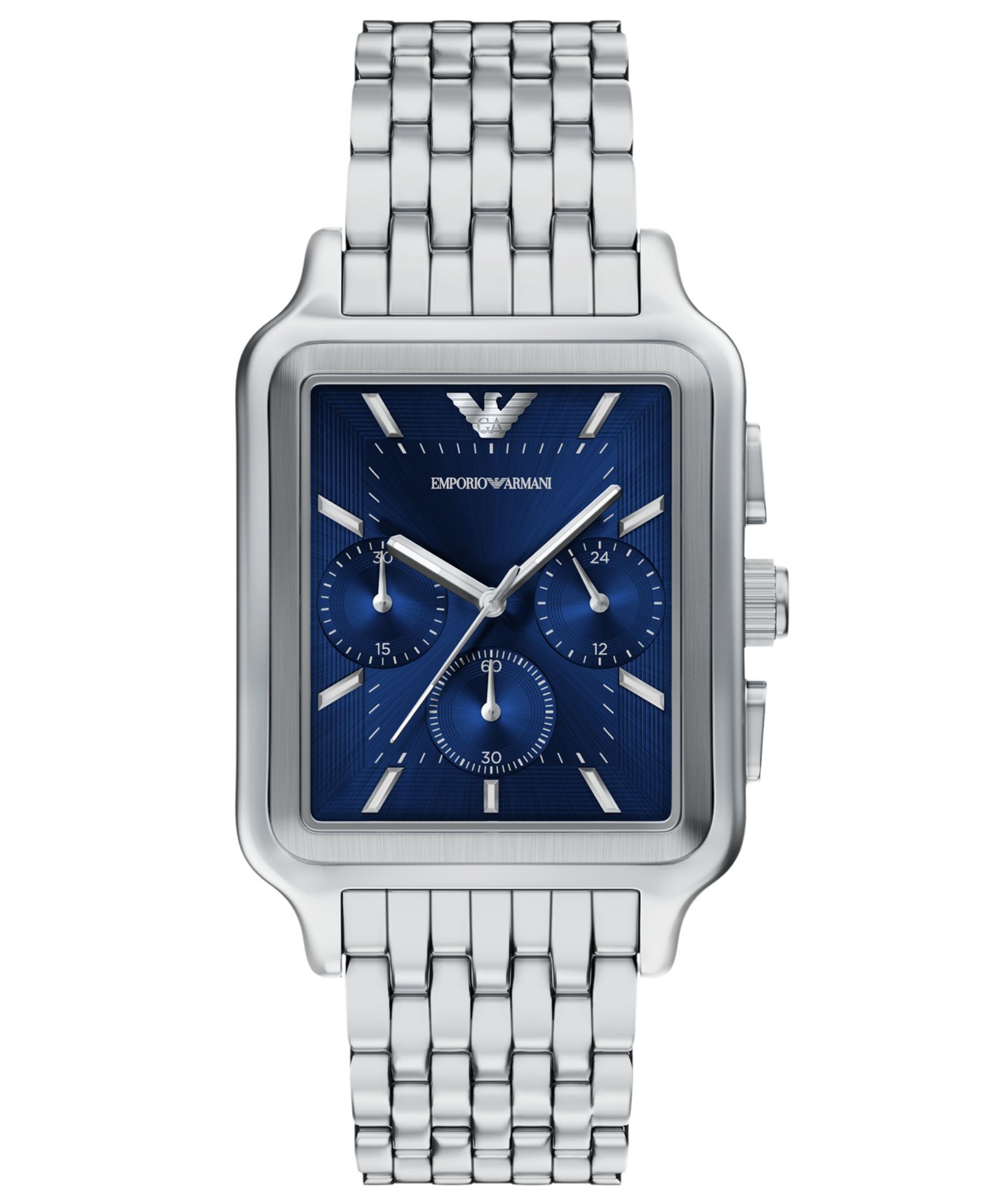 Emporio Armani Men's Quartz Chronograph Silver Stainless Steel Watch, 38mm