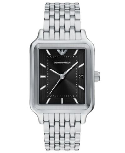 Мужские кварцевые часы Emporio Armani Silver Stainless Steel, 36mm